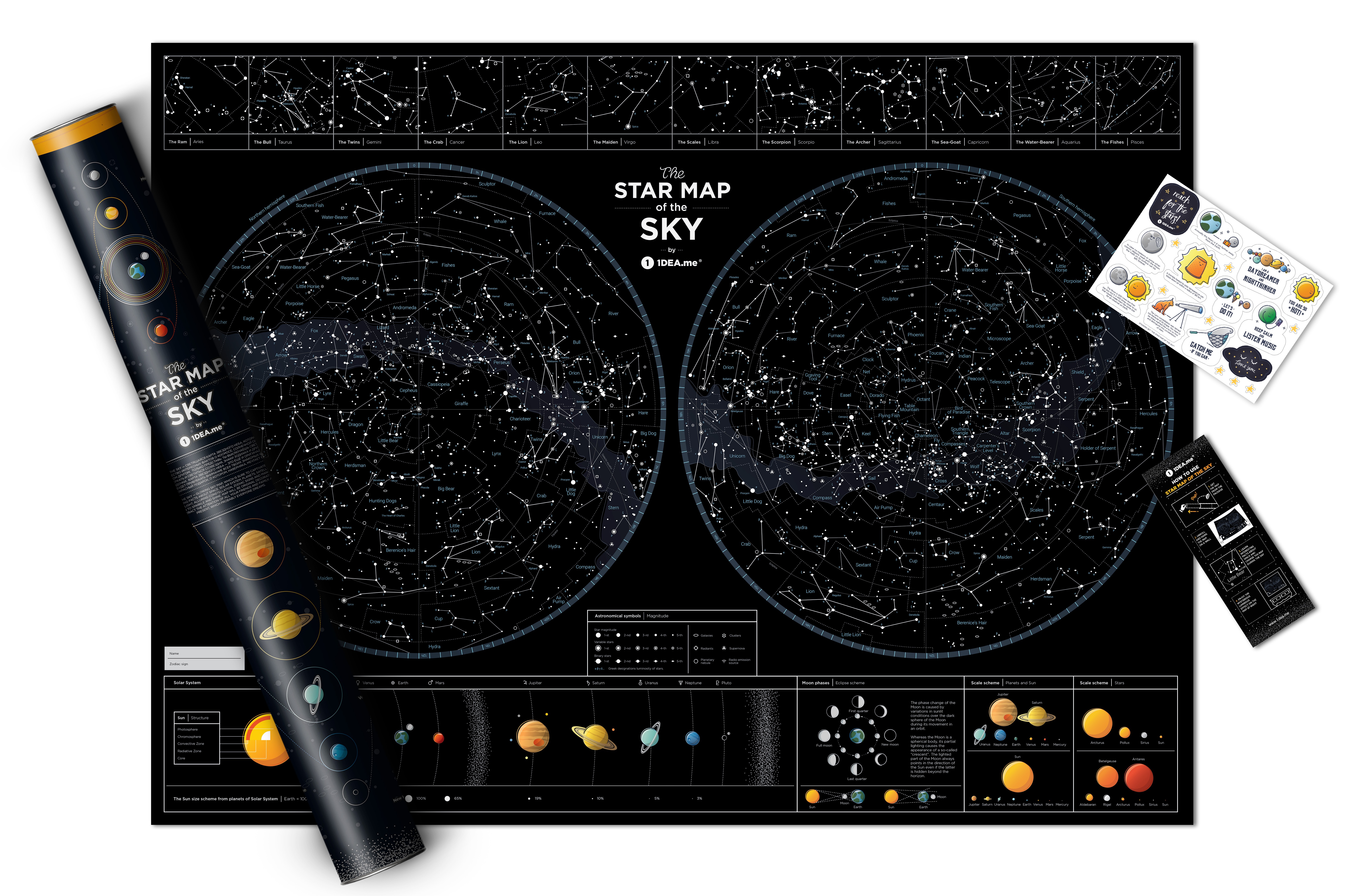 Карта зоряного неба Star map of the sky